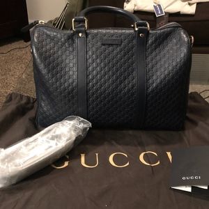 Gucci Navy Top Handle Handbag